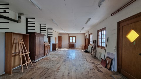 Pièce chauffée de 90 m2